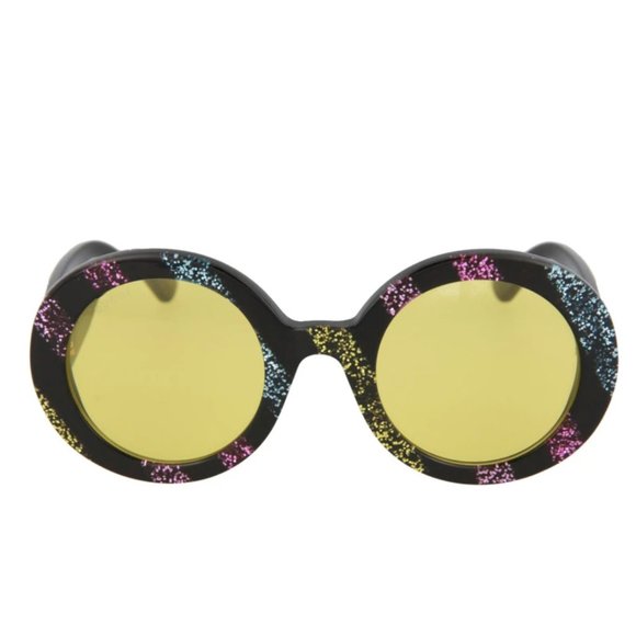 Gucci Multi Color Round Acetate Sunglasses - Picture 2 of 3